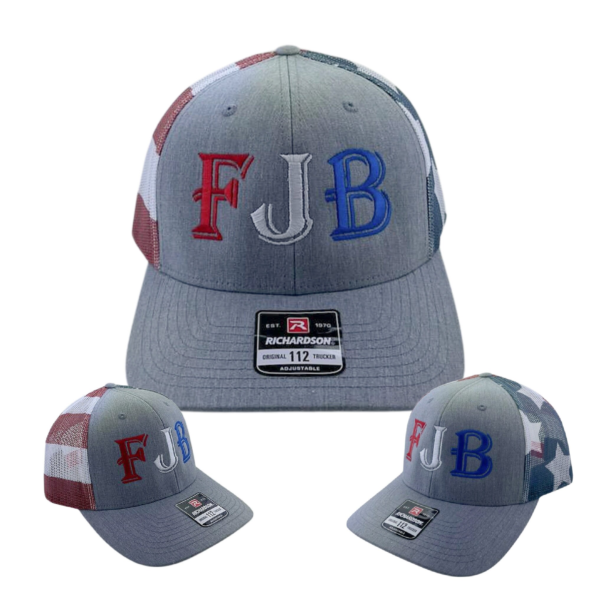 FJB Flat Bill Snap Back Hat Patriotic 