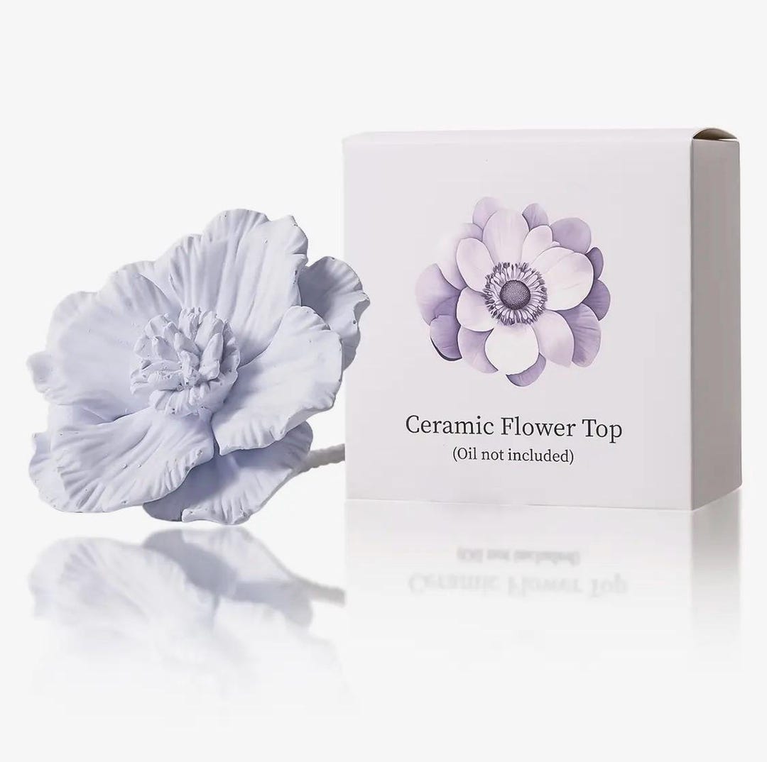 Large Purple Marigold Ceramic Diffuser With Attached Rope (oil and ...