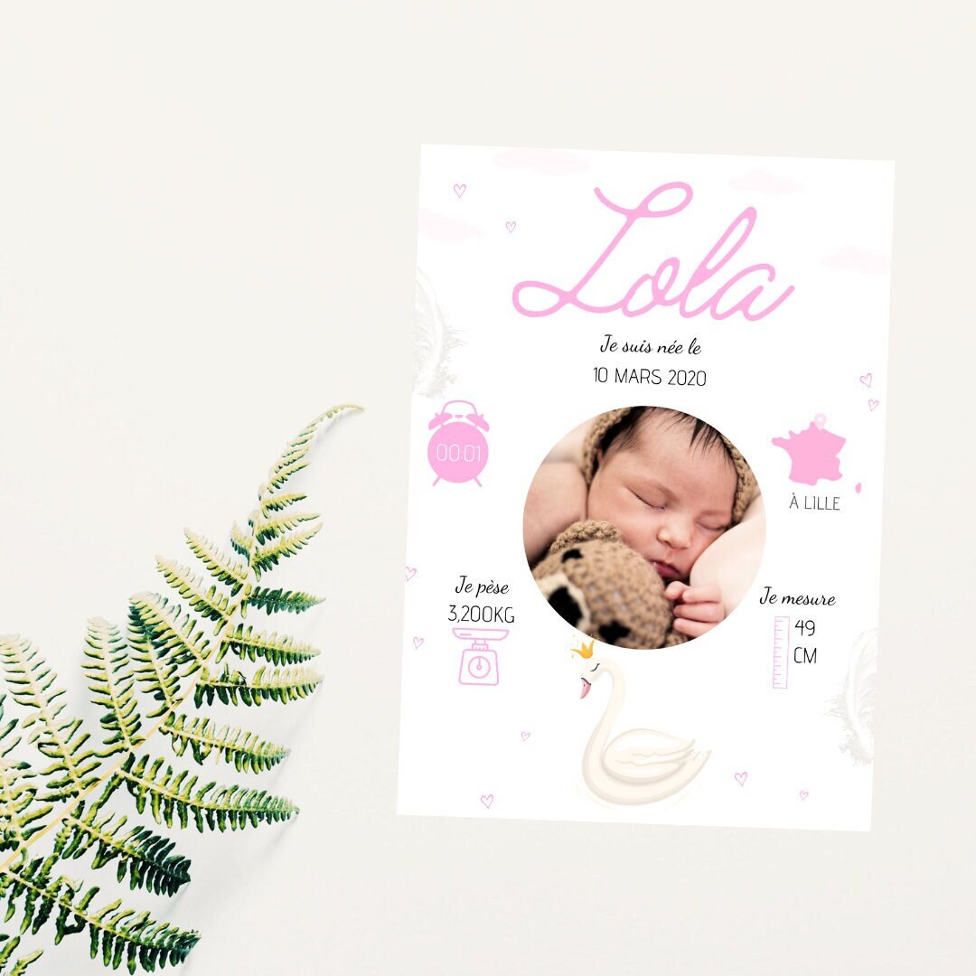 Affiche Naissance Cygne