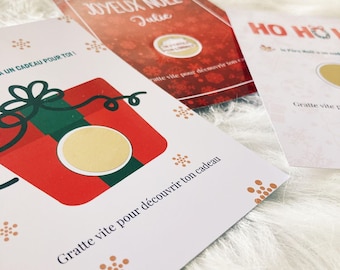 Scratch Card - Pregnancy Announcement Card - Godfather/Godmother Request Card - Gift Announcement Card - Christmas Scratch Card