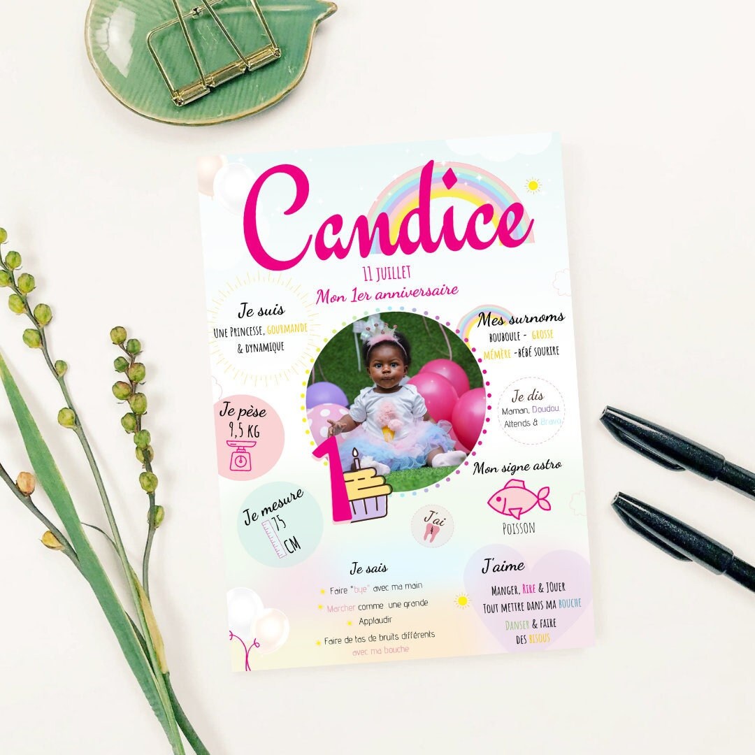 Affiche 1Er Anniversaire Arc en Ciel