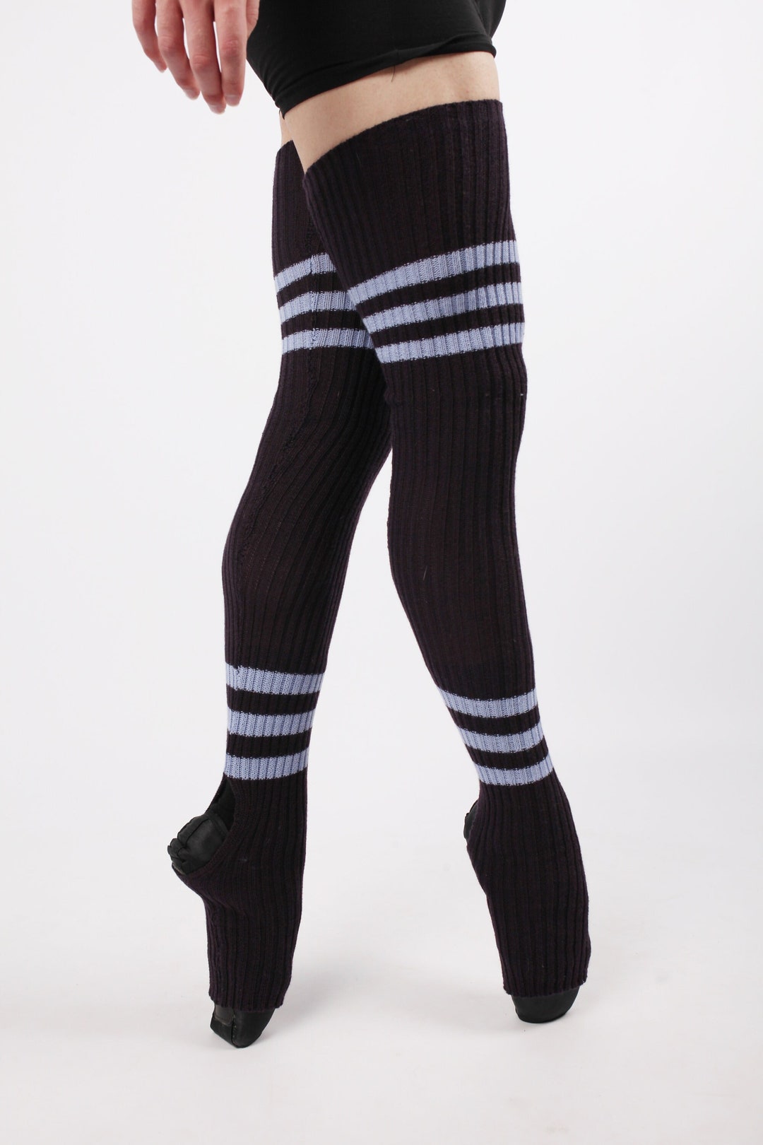 その他 [MATINKIM]matte stripe leg warmer in black Leg Warmer | Women's Health Shop