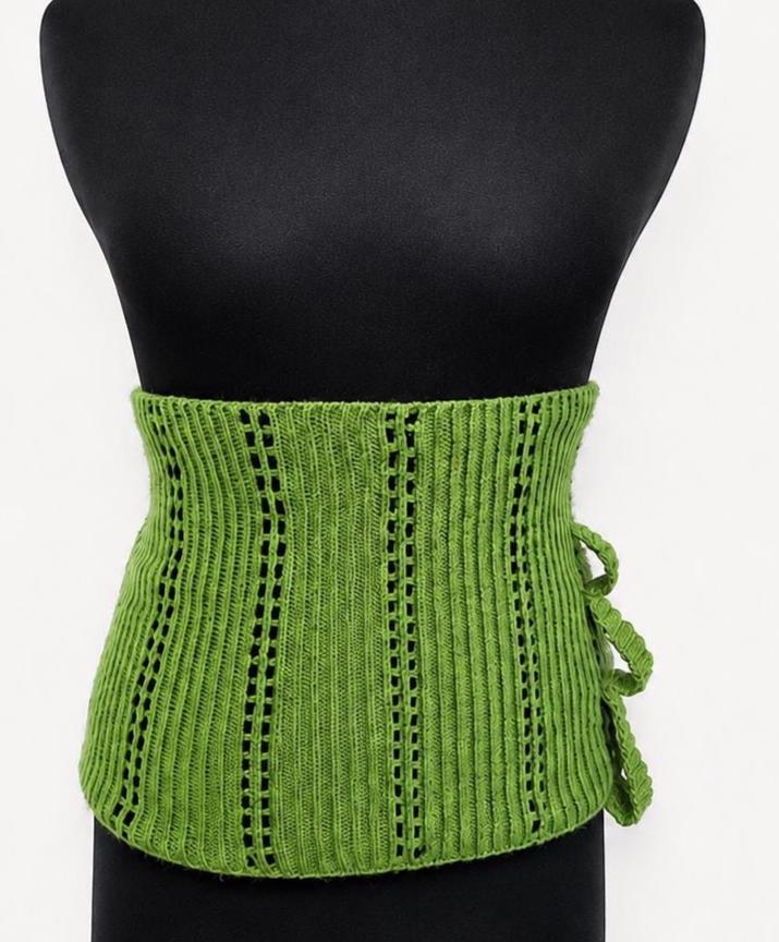 Handmade Knit Haramaki Belt, Roronoa Zoro Inspired Waist Wrap, One