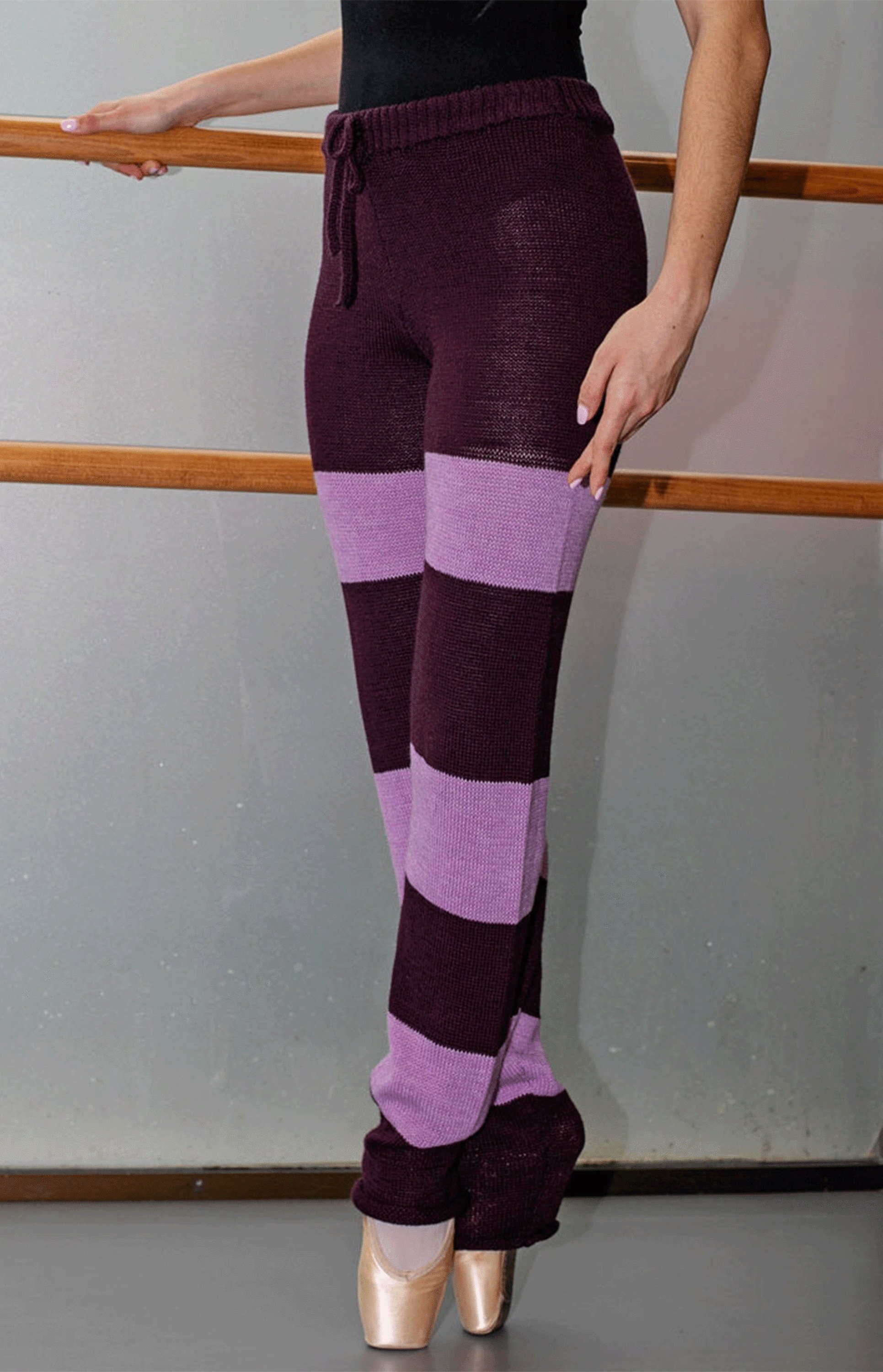 Warmup Pants Knitted Ballet Handmade Merino Striped Pants for Dancers Handknit Warm Wool Leggins for Women Etsy UK