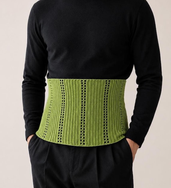 Buy Handmade Knit Haramaki Belt, Roronoa Zoro Inspired Waist Wrap