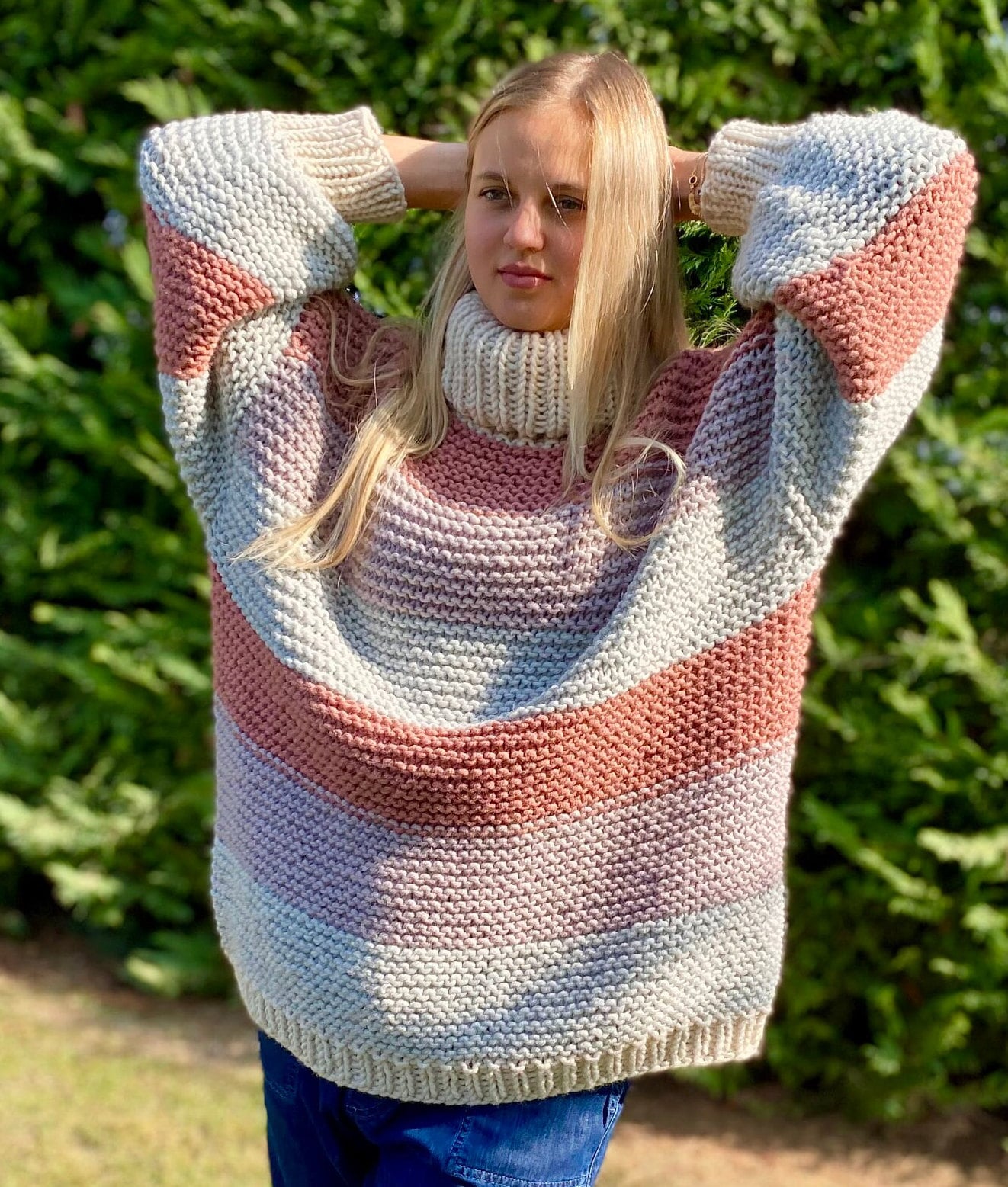 Easy Oversized Sweater Knitting Pattern | Digital Download