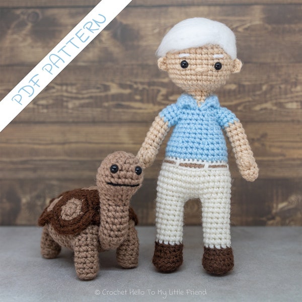 Sir David Attenborough and Lonesome George Crochet Pattern