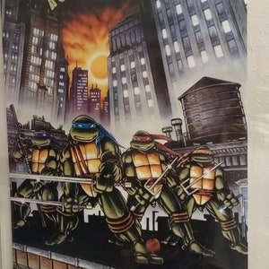 Teenage Mutant Ninja Turtles Poster Western Graphic Corp. Mirage Studio 1989  Good Condition! Rare! Retro!
