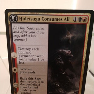Magic The Gathering Card ..Hidetsugu Consumes All..Very Good Condition!