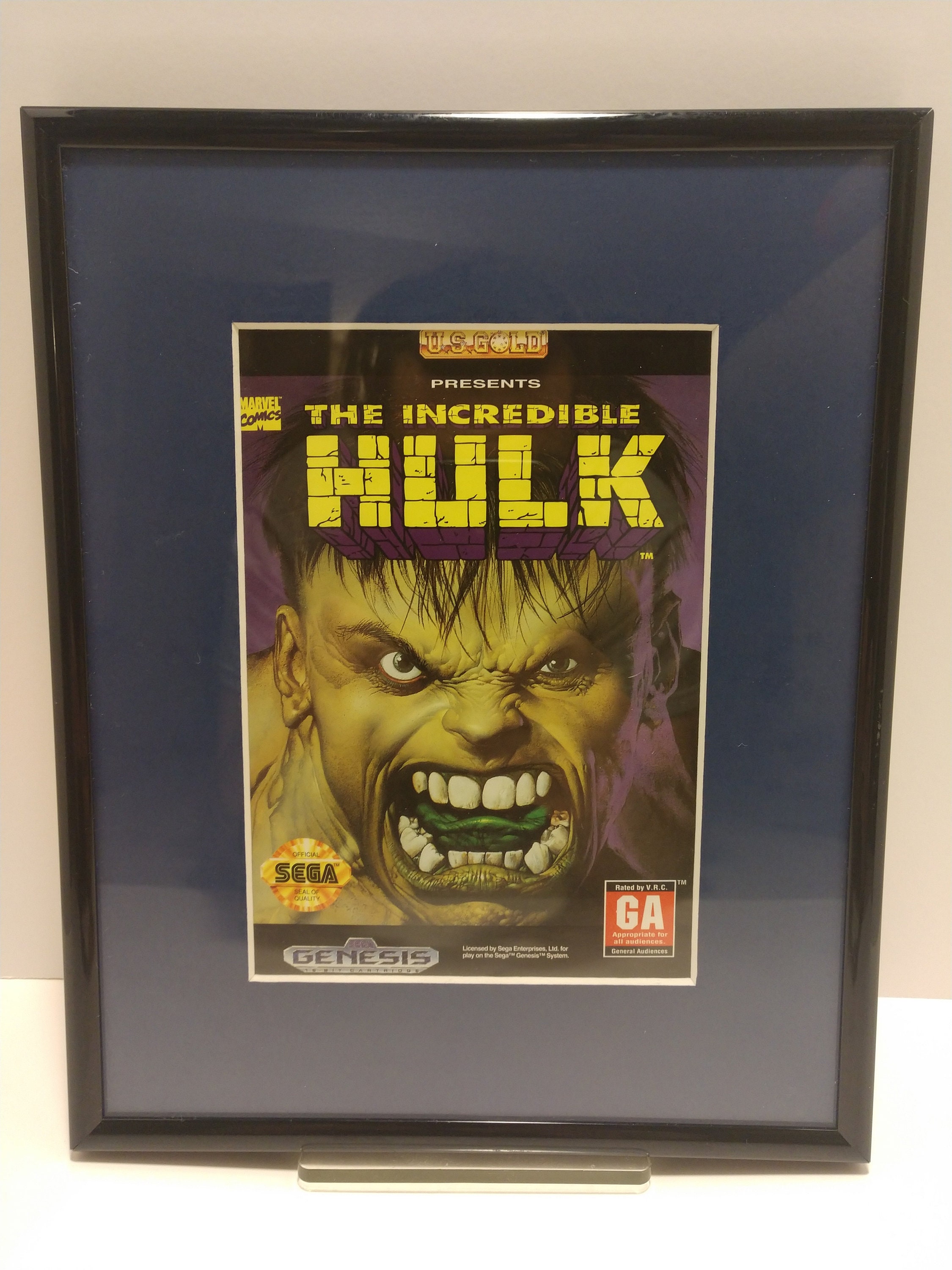 The Incredible Hulk Sega Genesis 1993 Game Cover Original in Picture ...