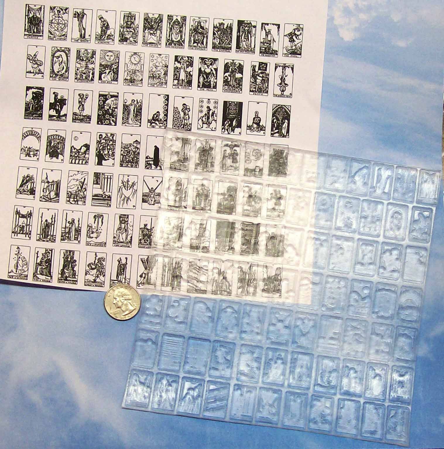  CRASPIRE Tarot Clear Rubber Stamps Divination Elements
