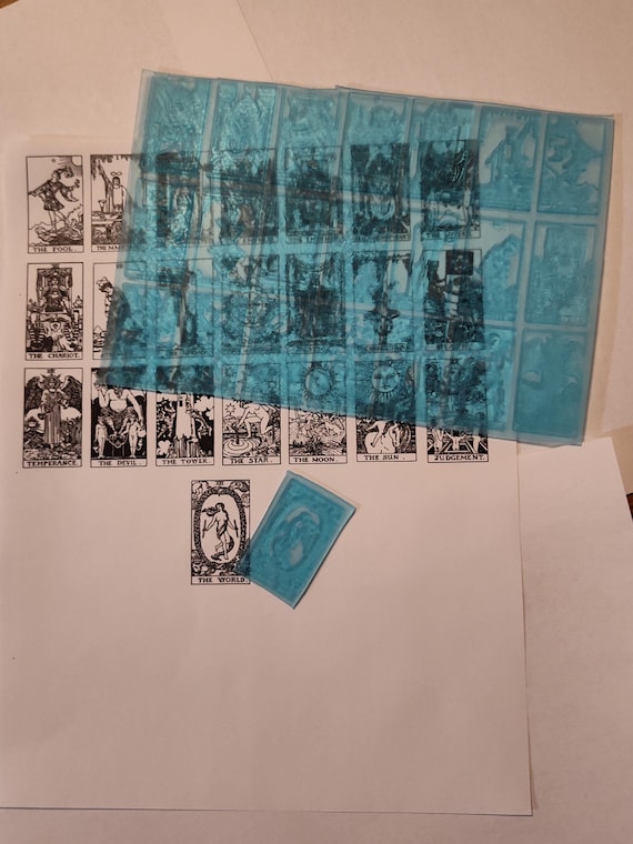 Tarot Trumps Unmounted Rubber Stamps 1.75" Tall For Use With Pottery, Ceramics and Precious Metal Clay PMC