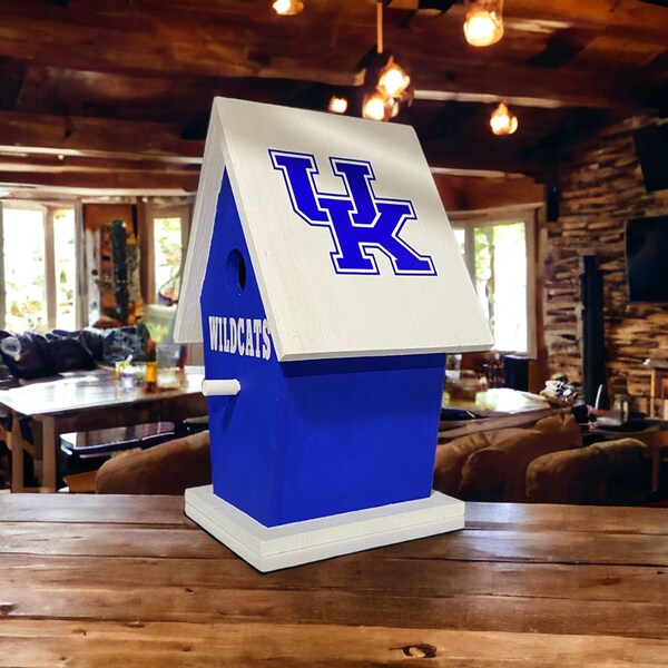 Kentucky UK Wildcats Football Wood Birdhouse