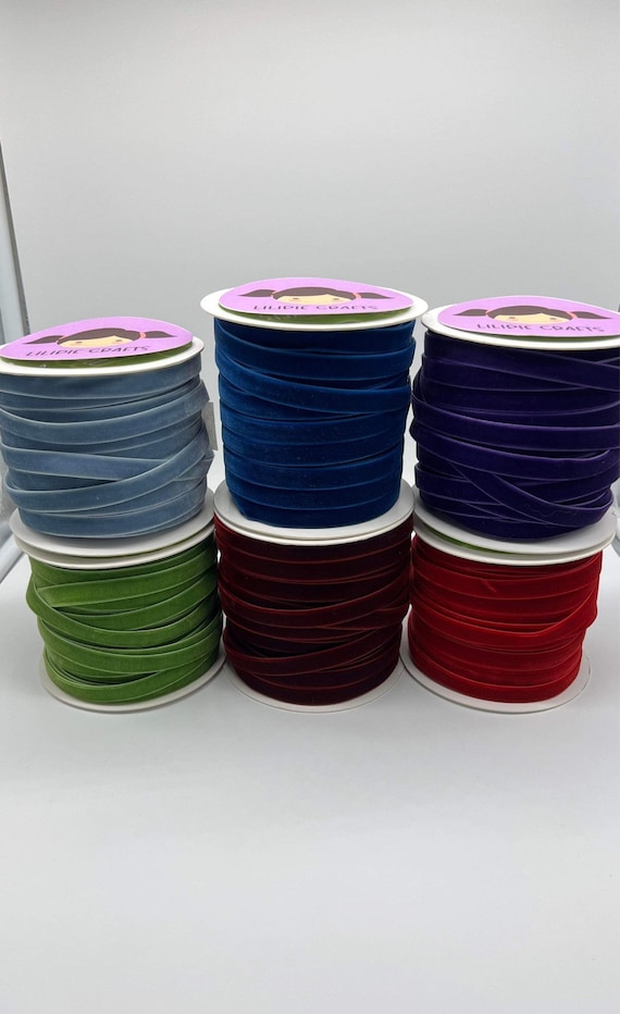 1/8 Inch Soft Velvet Ribbon for Wedding Invitations, Gift Wrapping and  Party Favour Boxes, 24 Colours Sold in 1m 3m 5m Increments 