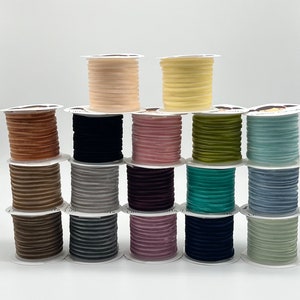 2 yards of Thin 1/8” Velvet Ribbon NEW COLORS, Skinny Velvet Ribbon