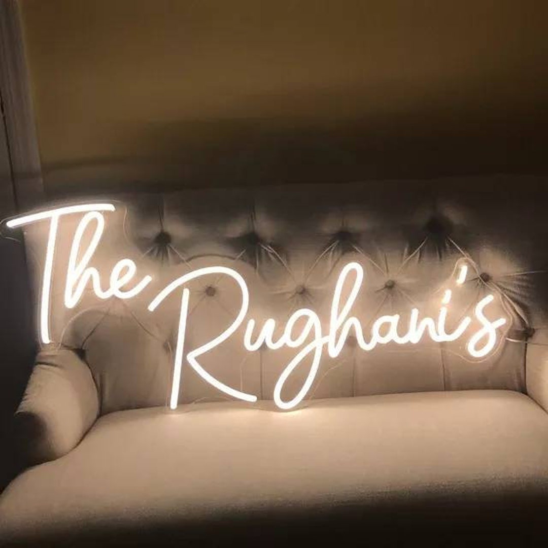 Wedding NEON SIGN, Custom Neon Sign, Last Name Neon Sign, Wedding