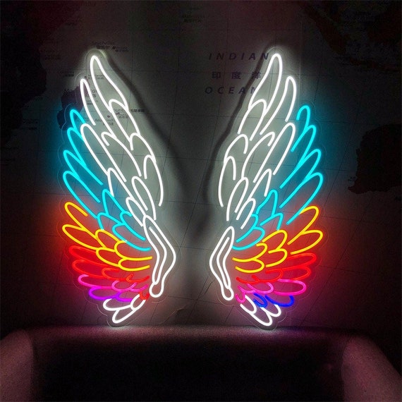 Angel wing neon light outlet