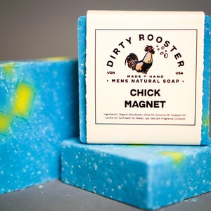 Chick Magnet I Men's Natural Soap Bestseller, for the outdoorsman, gifts for him, for dad, for husband, for boyfriend.