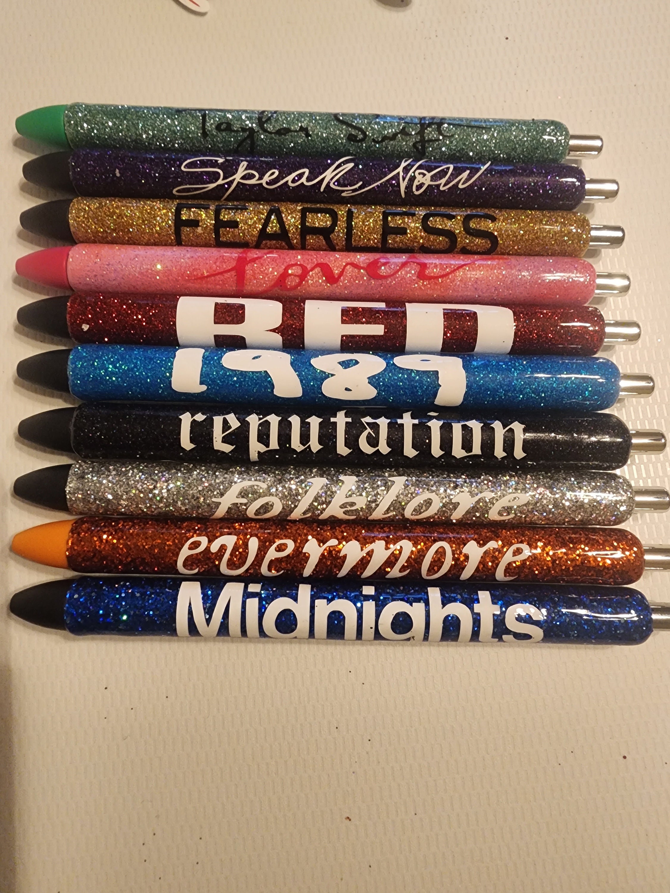 Custom Personalized Glitter Pens//refillable Gel Pens//glitterpens