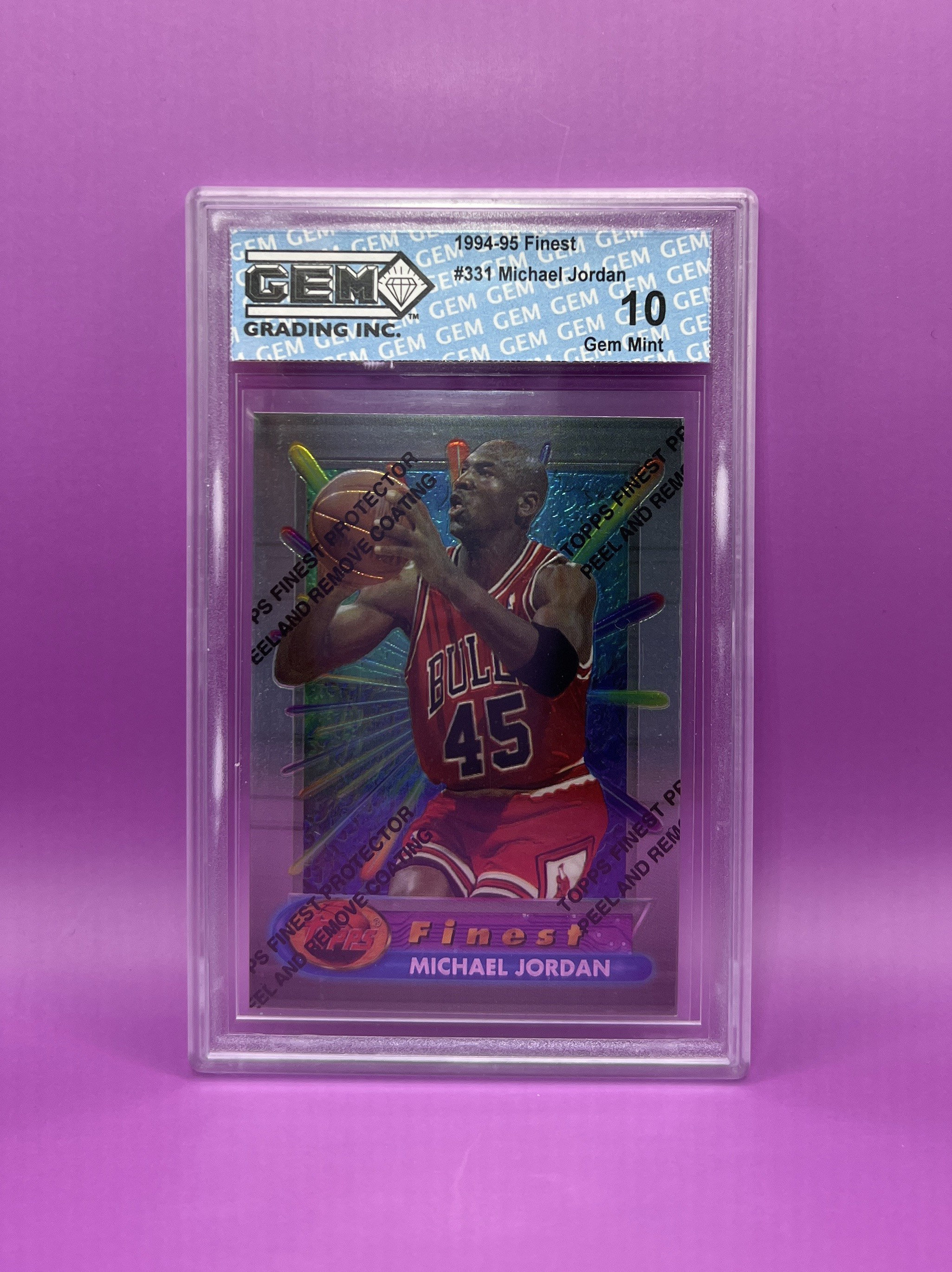 1994-95 Michael Jordan Finest Card With Number 45 Jersey…wow