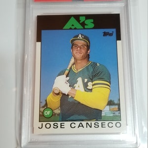 1986 Jose Canseco Topps Traded #20T, PSA 9 Mint
