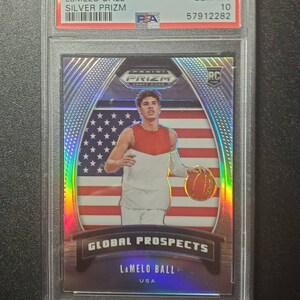 2020-2021 Panini Prizm Draft Picks Silver Prizm Global Prospects RC PSA 10