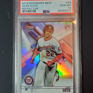 Bowmans Best 2018 Juan Soto RC Refractor PSA 10