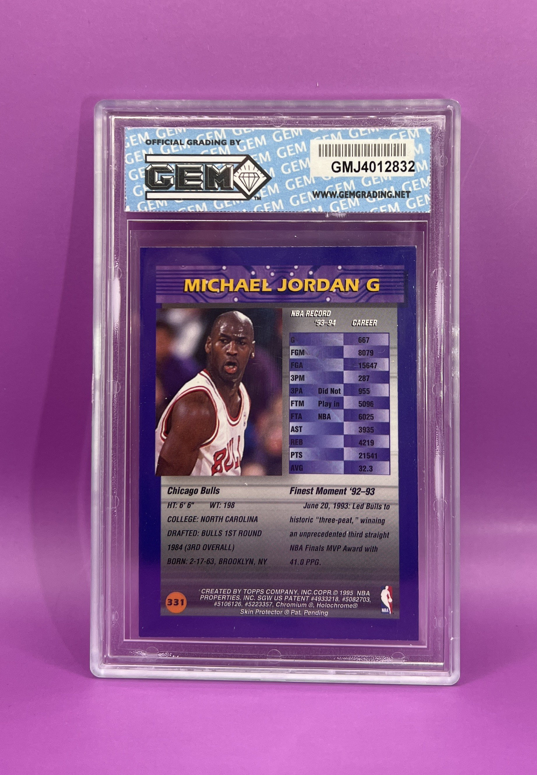 michael jordan number 45 card