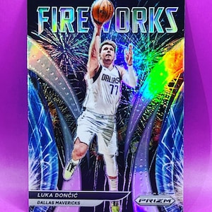 2021-22 Prizm Fireworks Luka Doncic Prizm card.  Very nice parallel card.