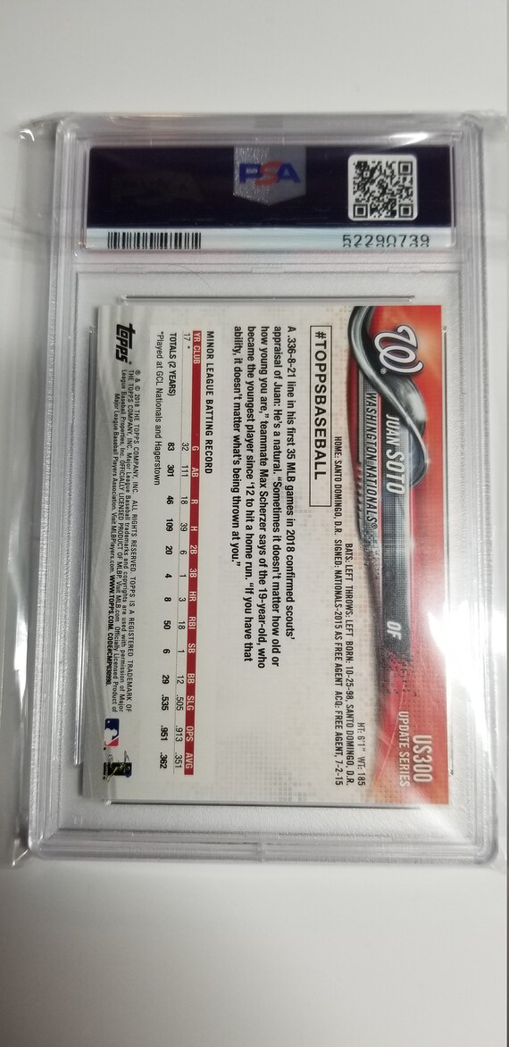 その他 TOPPS 2018 JUN SOTO RC CARD 2018 Topps Throwback Thursday #260 Juan Soto RC SP PSA 10