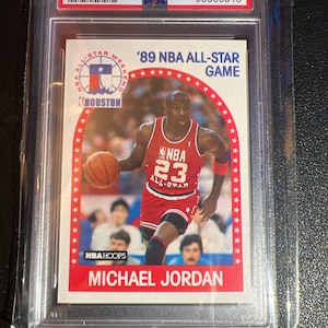 Michael Jordan NBA - Hoops 1989 All - Star PSA 10. Vintage card! excellent card!