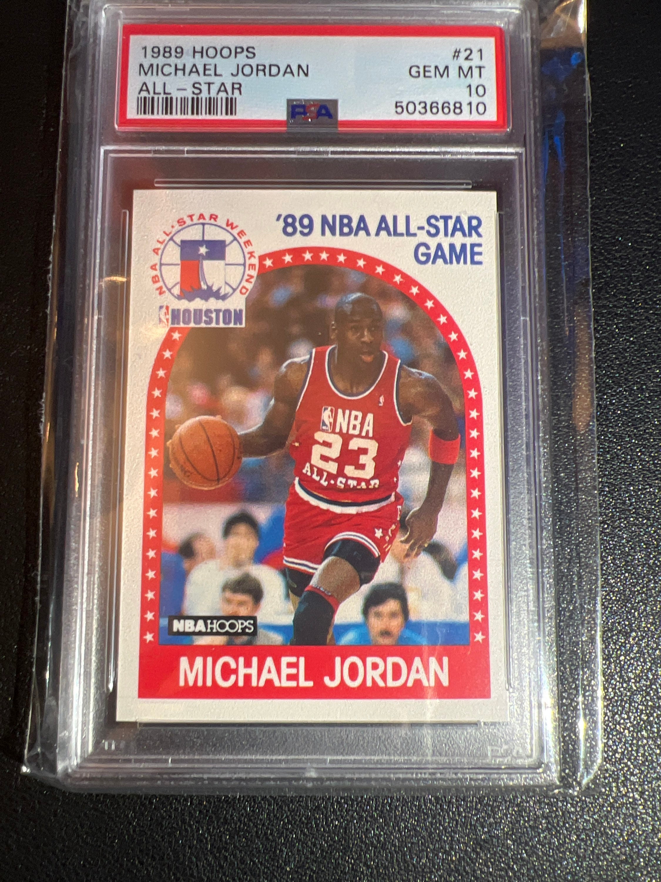 1989 NBA HOOPS MICHAEL JORDAN ALL-STAR GAME #21 HOF RARE CARD PSA GEM MINT  10!