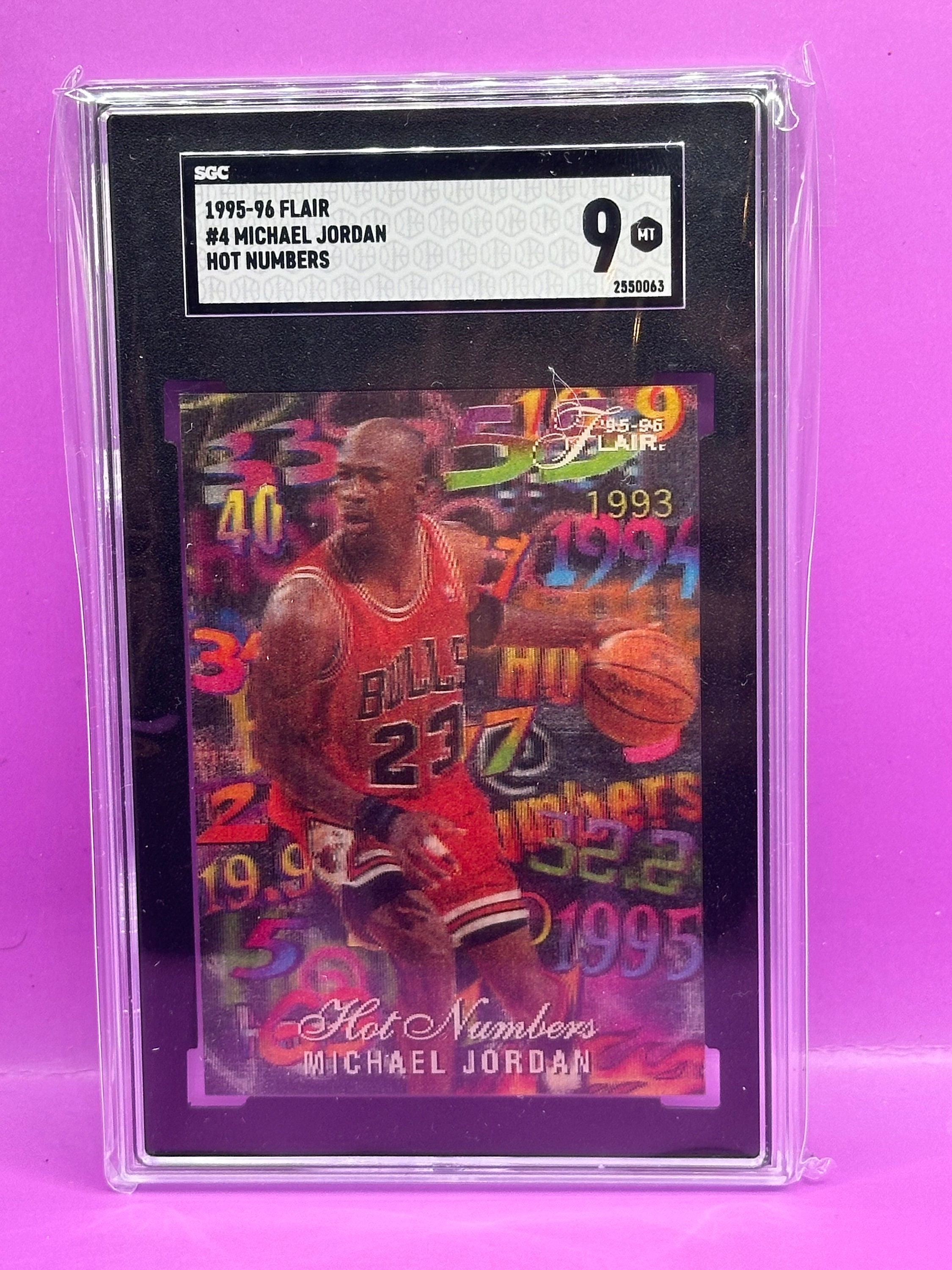 1995-96 Flair Michael Jordan #4, SGC 9, Hot Numbers. Wow