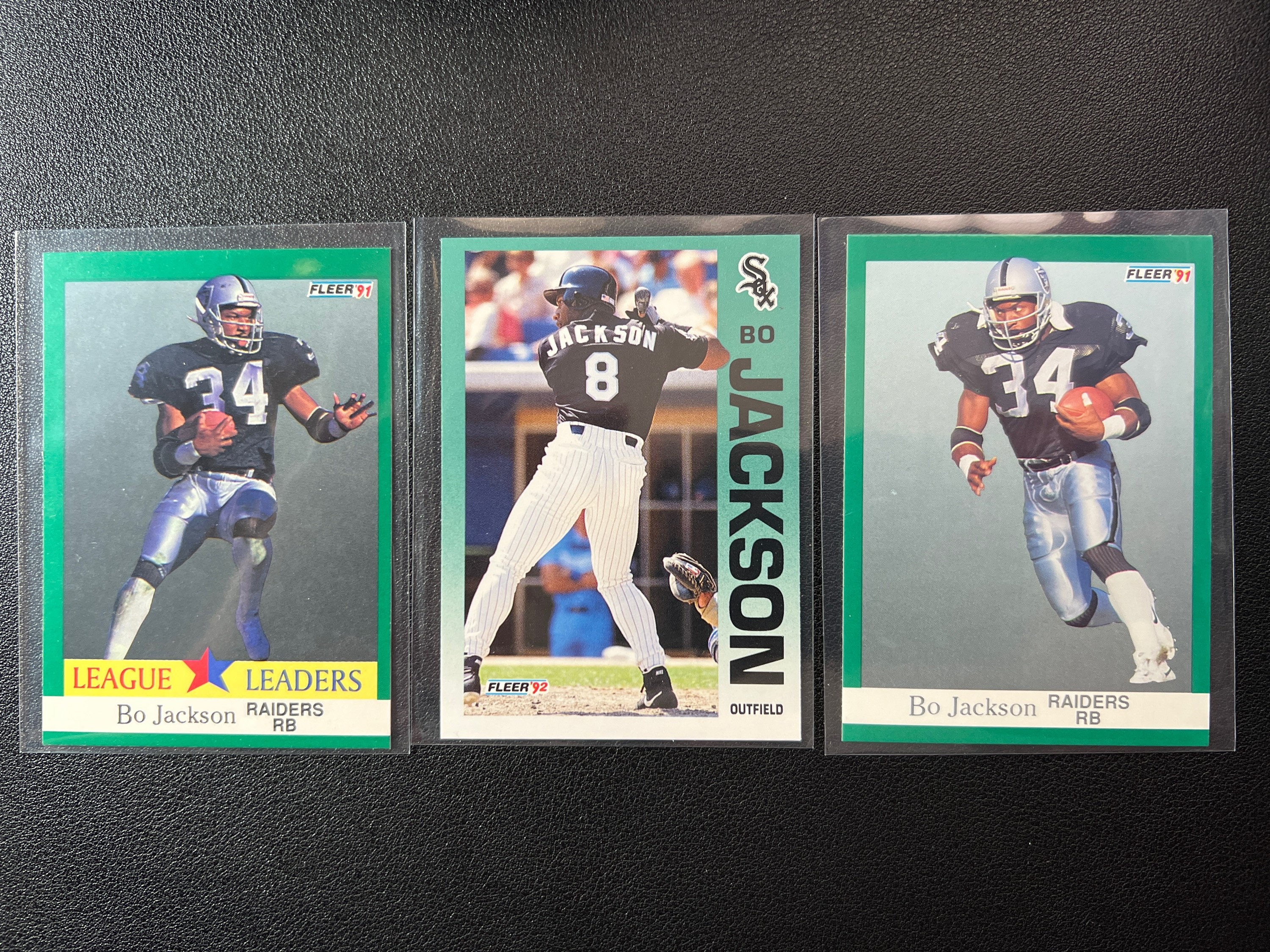 1991 Fleer Football and 1992 Fleer Baseball Bo Jackson Cards. - Etsy