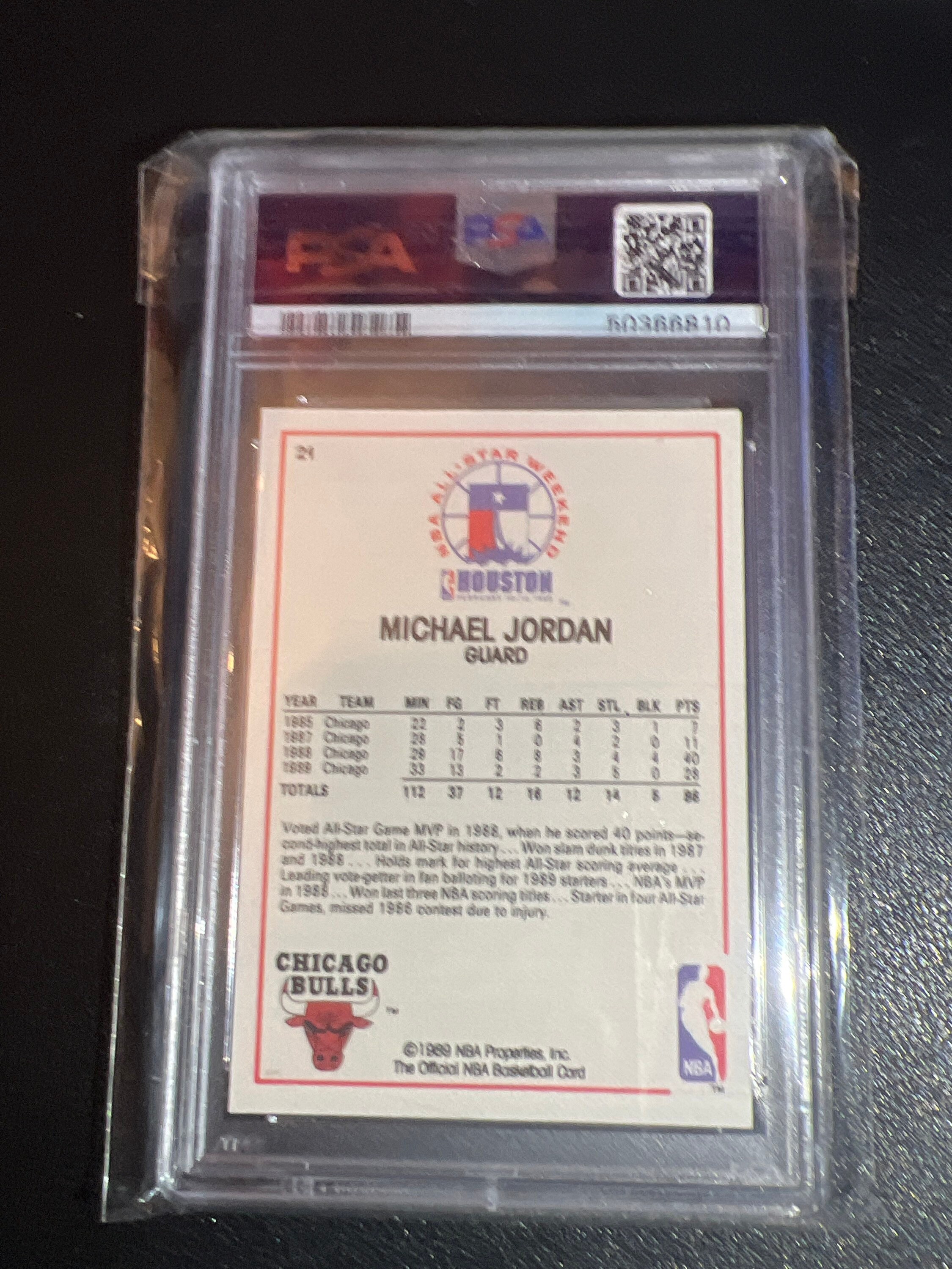 Michael Jordan NBA - Hoops 1989 All - Star PSA 10. Vintage Card