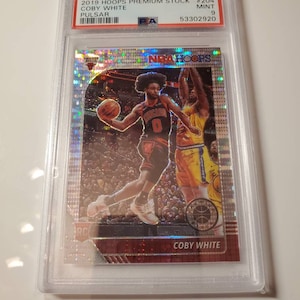 Coby White - Panini NBA Hoops Premium Stock Pulsar RC PSA 9