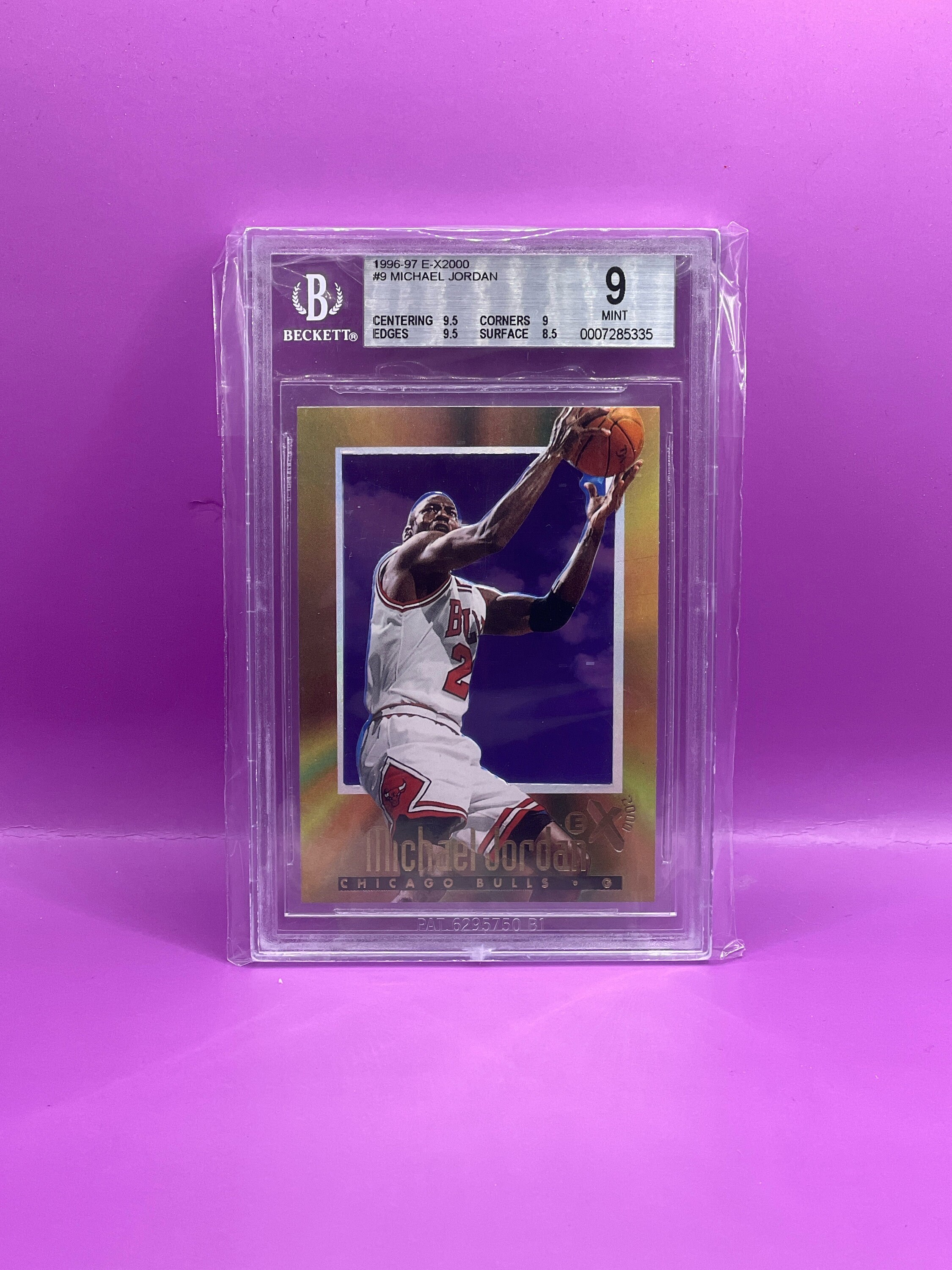 Michael Jordan PSA 9 Mint 1996-97 E-X2000 #9 Skybox NBA Basketball 
