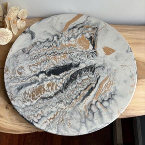 Handmade Concrete Lazy Susan: Modern Industrial Table Centerpiece (14”)