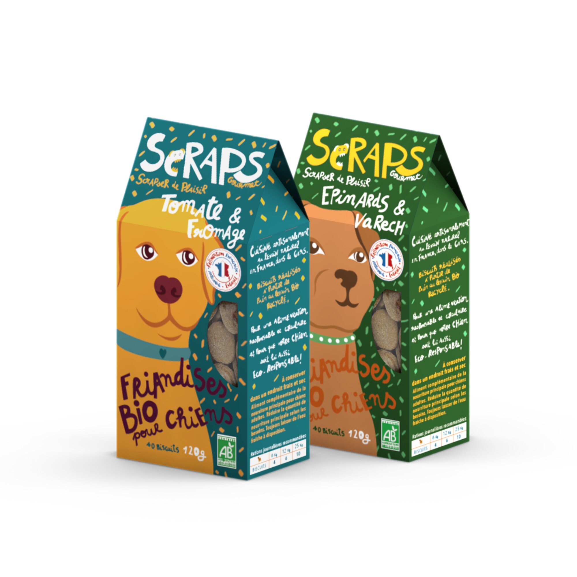 Scraps Fromage/Tomate et Epinards/Varech