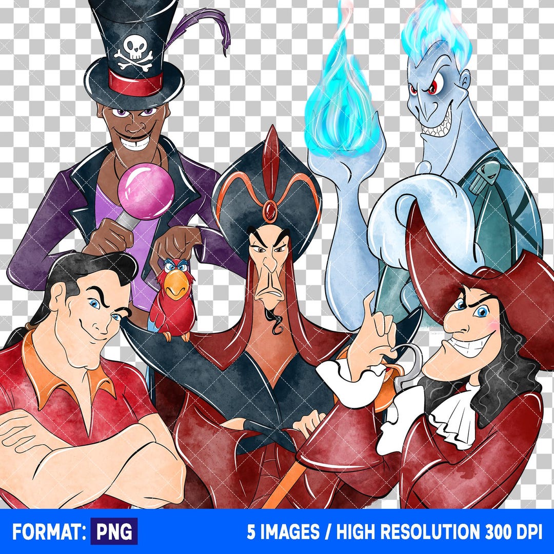 Villains Clipart PNG Bundle, Instant Download, Png Bundle for Cricut ...