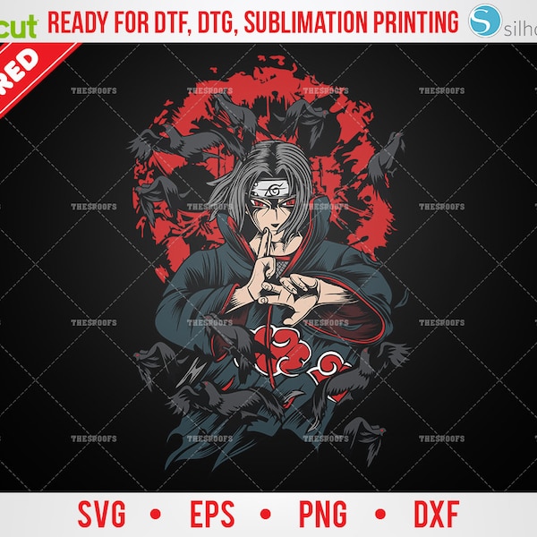 Anime Layered SVG, Anime Vector, Anime png, Anime Clipart, Ready for (DTG) Direct to Garment, (DTF) Direct to Film, Sublimation Printing