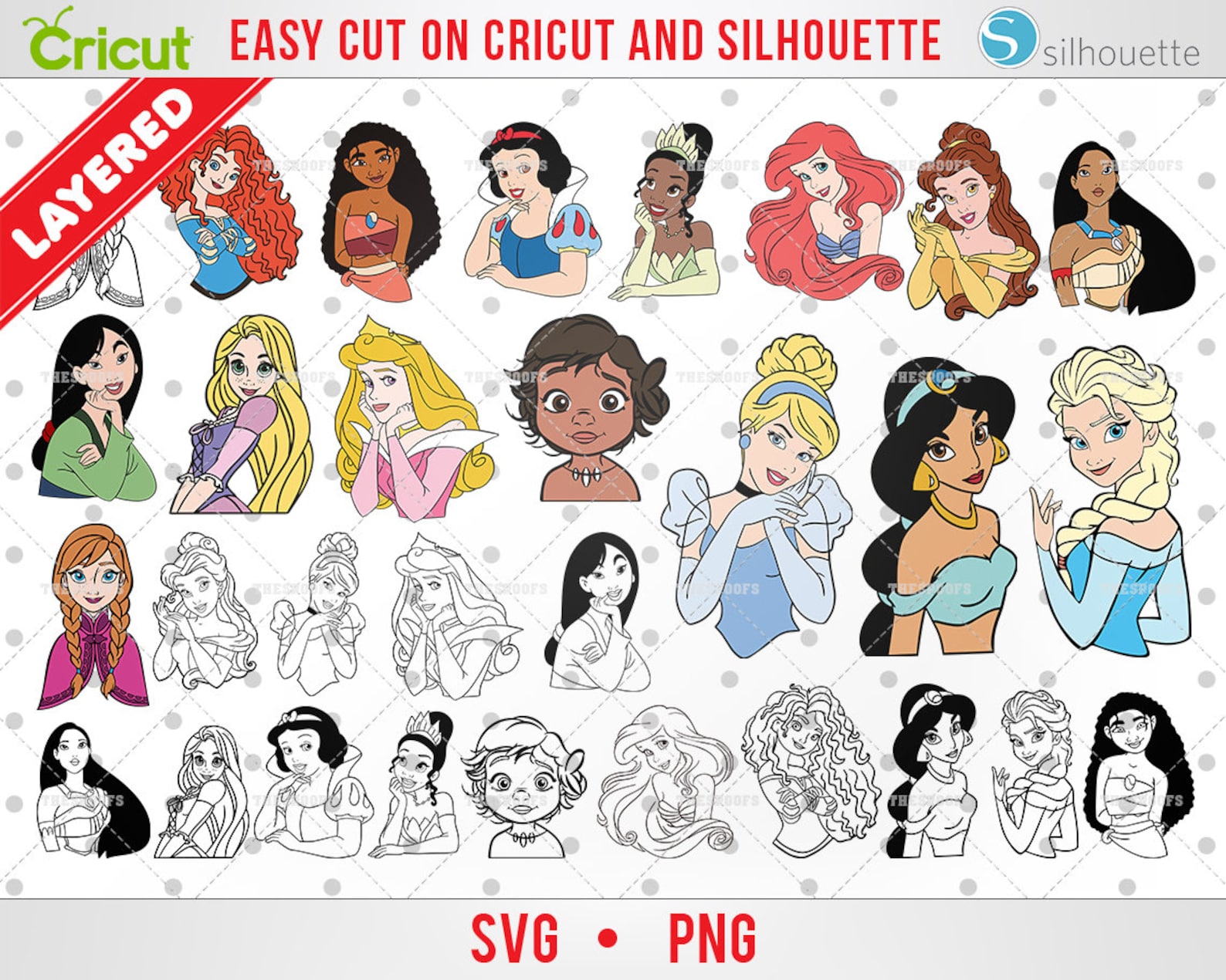 Bundle Layered SVG Cut Files for Cricut and Silhouette Ready - Etsy
