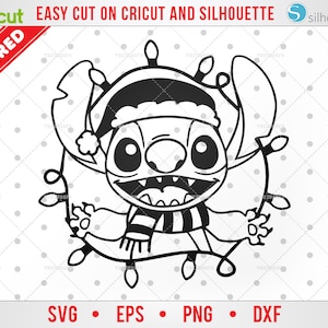 Cumpleaños Pastel Stitch DXF, SVG, PNG, eps Archivos Lilo & Stitch