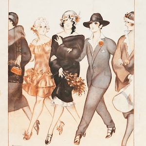 24x30in Poster Armand Vallée 1921 Le Loup et l&#39;Agneau Masquerade ball