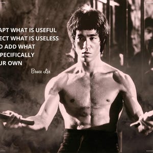 Wall Art Impressions Bruce Lee quote - Art Print 32"x24" Poster Adapt what is useful reject what is useless and add what is specifically...