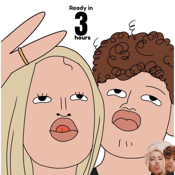 Custom Digital Portrait Funny and Ugly Drawing, Cute and Simple Gift for your Bestfriend, Christmas, Gift for Birthday, Ugly Pet Draw,