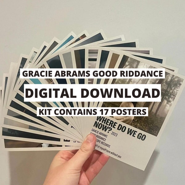 Minimalist Aesthetic Good Riddance Gracie Abrams Poster Print Pack - Digital Download, 17 Images