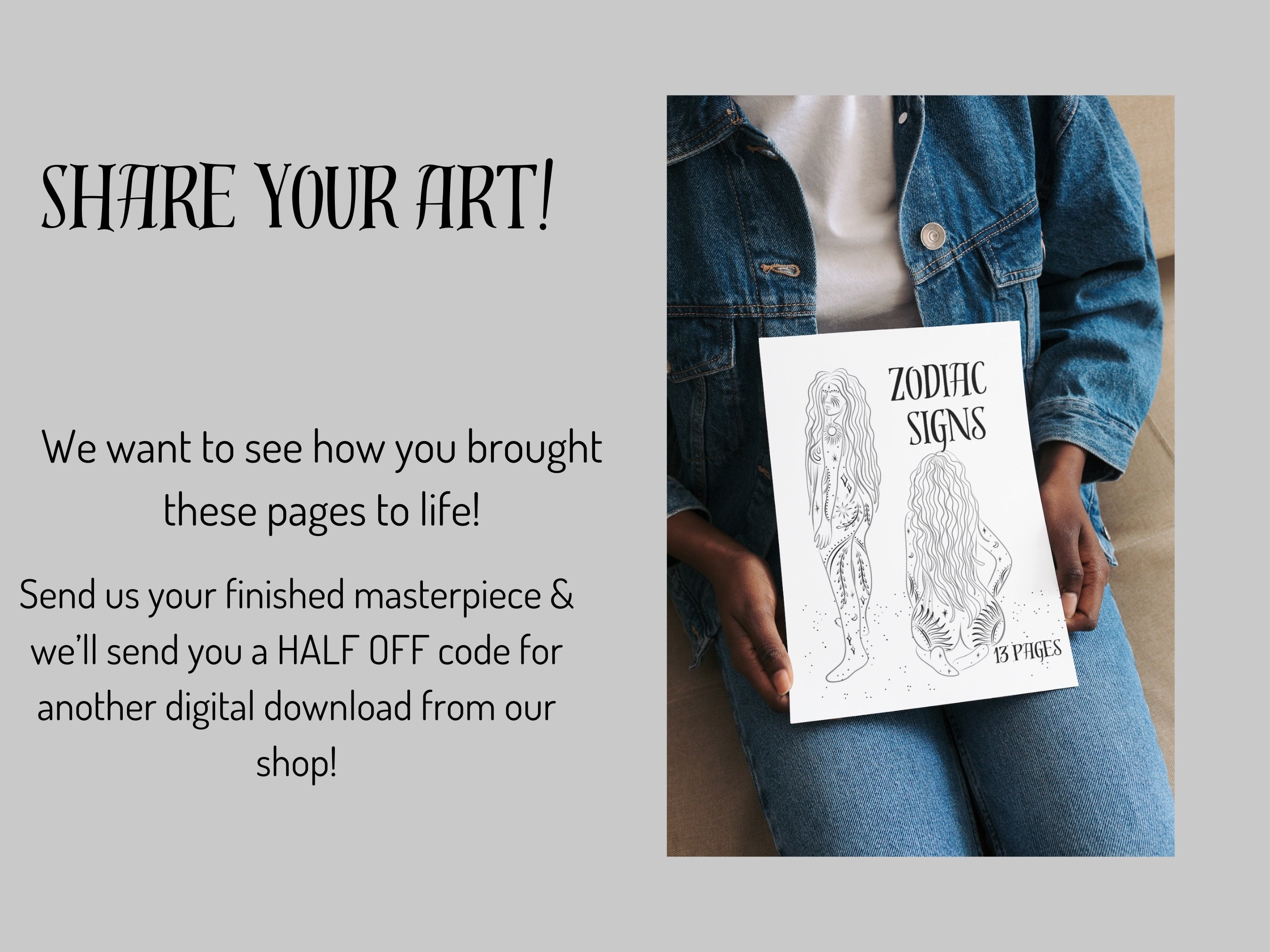 Zodiac Coloring Pages, Nude Coloring Books, Digital Download Coloring