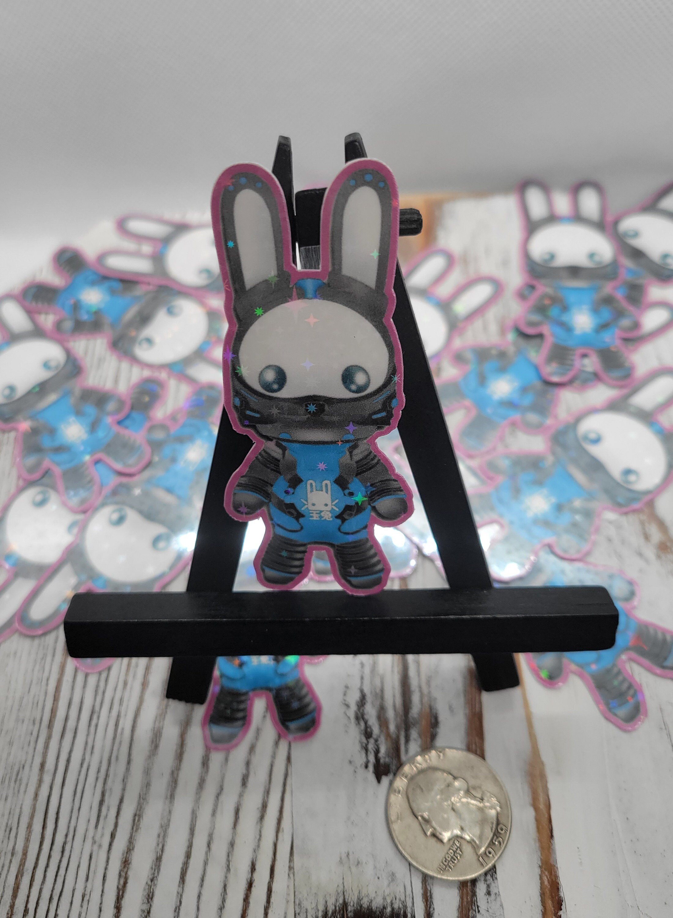 Jade Rabbit Sticker Jade Rabbit Holographic Sticker - Etsy
