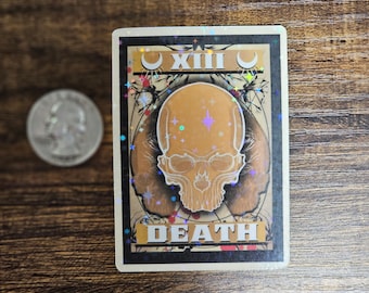 Tarot Death Card Holographic Sticker